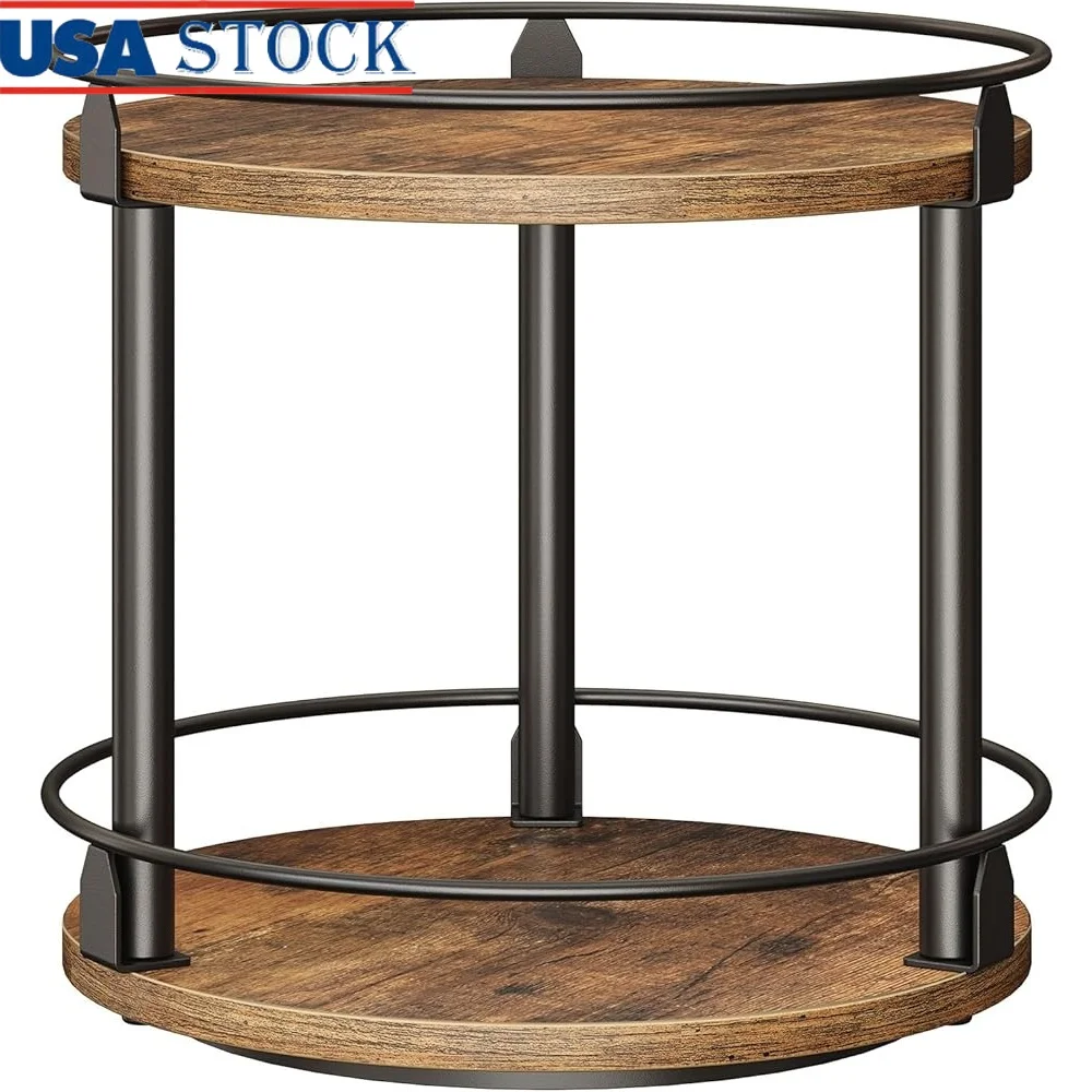 

2 Tier Rotating Spice Rack Lazy Susan Organizer Smooth Rotation Spice Turntable Kitchen Countertop Storage Solution Adjustable