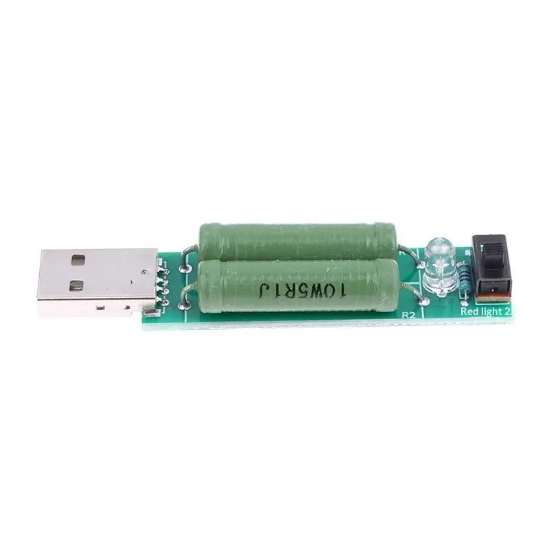 USB Load Tester Mini Power Bank Discharge Resistor W/Switch 2A/1A Resistance Tester Module Digital Current Voltage Meter Tester