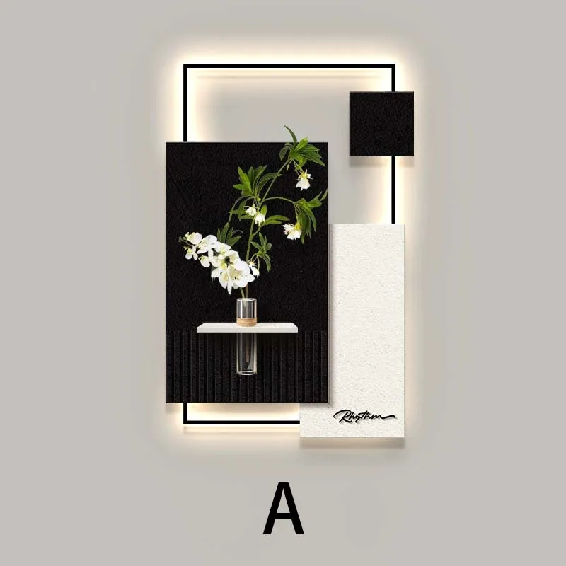 غرفة المعيشة الحديثة وحدة إضاءة LED جداريّة مصابيح للممر المدخل الحد الأدنى معلقة اللوحة زهرية أضواء جدارية بريق إضاءة ديكورية