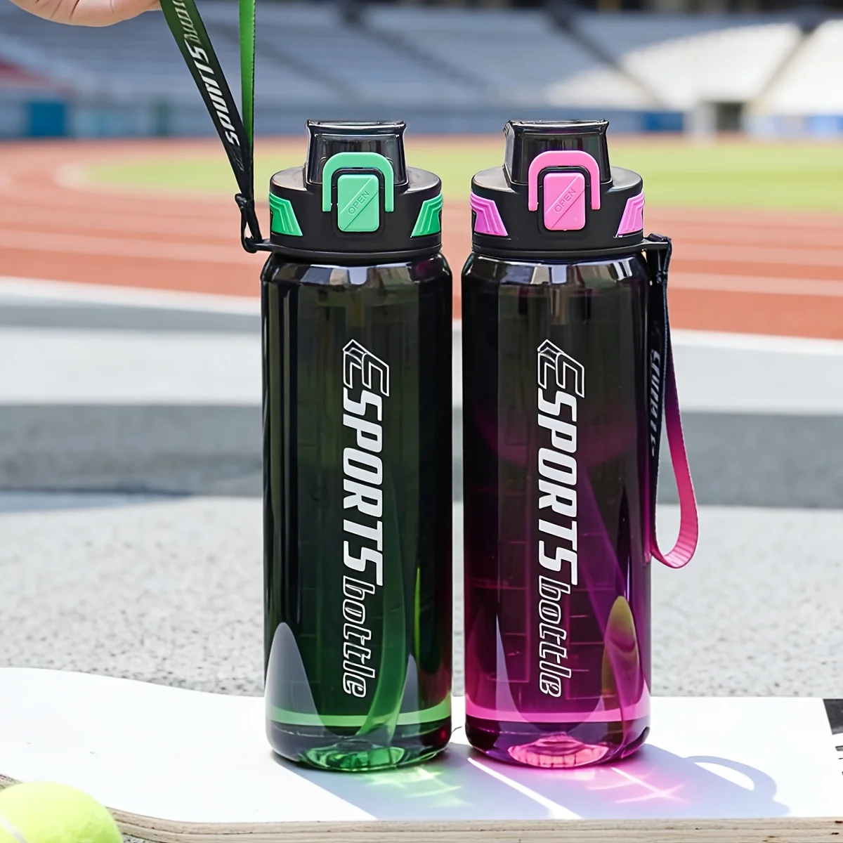 Image of 1000ml Outdoor-Trinkflasche mit Strohhalm für Fitness, geeignet als Geburtstagsgeschenk für Fitness-Enthusiasten