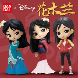 Bandai Original Genuine Qposket Disney Princess Mulan Heroine Girl Action Figure Hand Figure Collection Holiday Gift