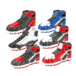 New Sports Basketball Shoes Building Blocks Anime Sneakers Model Auction Model DIY Assembly Bricks Toys Birthday Christmas Gifts