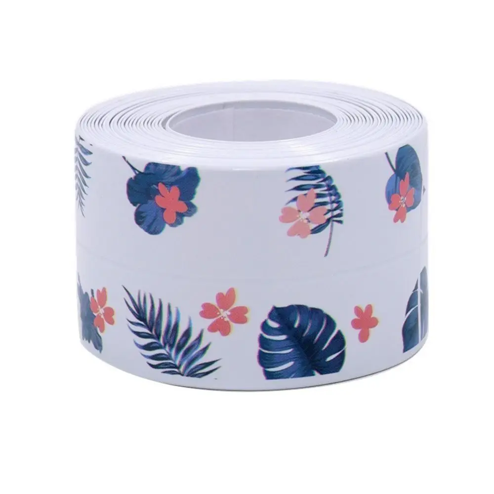Fashion Anti Mold Kitchen Sink Waterproof Tape Self Adhesive Seal Gap Sink Corner Tape Self Edge Printed Stickers Wall Corner image 4