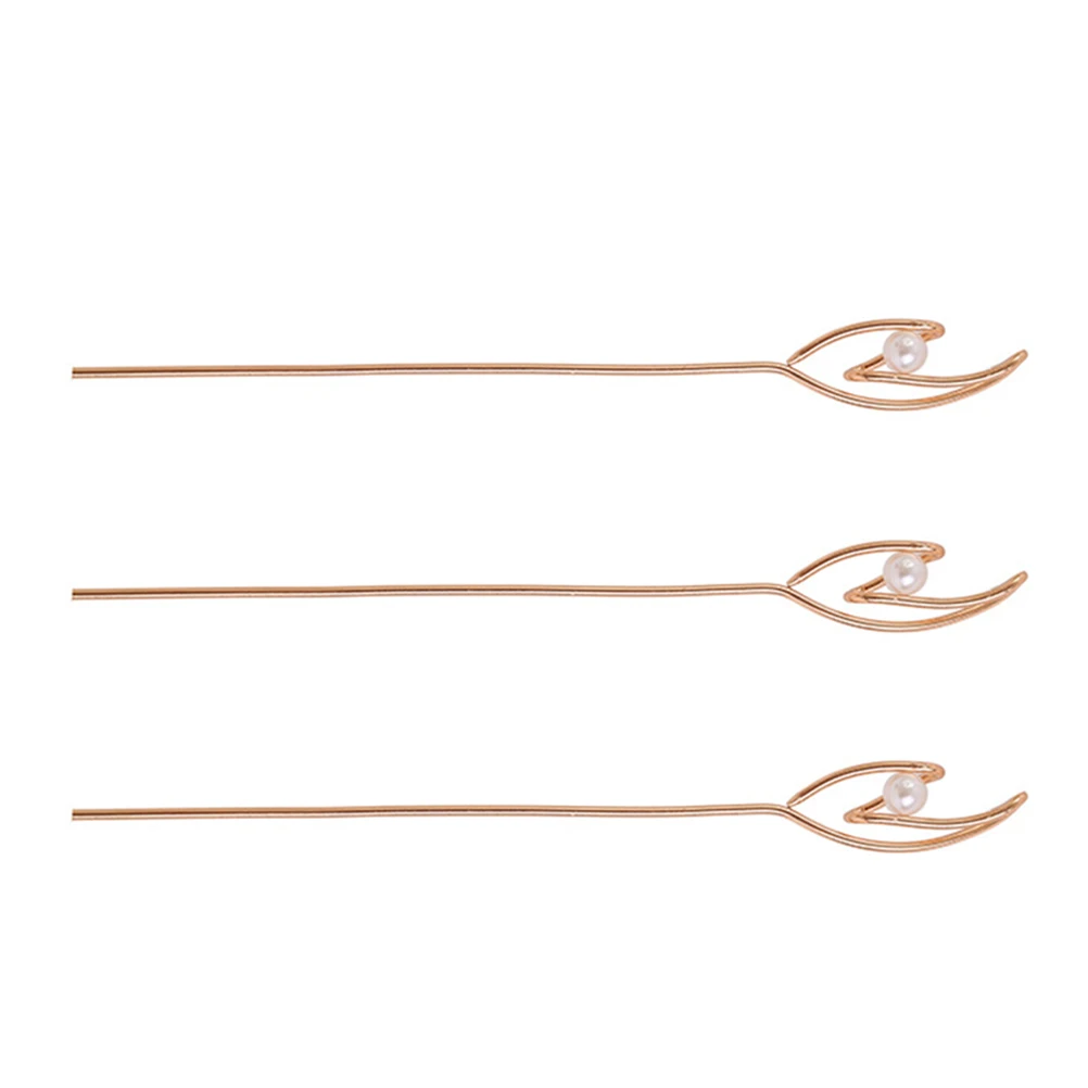 

3pcs Vintage Style Chopsticks Forks For Women Chignon Hair Sticks Elegant Decorative Accessories Party Daily Use Hair