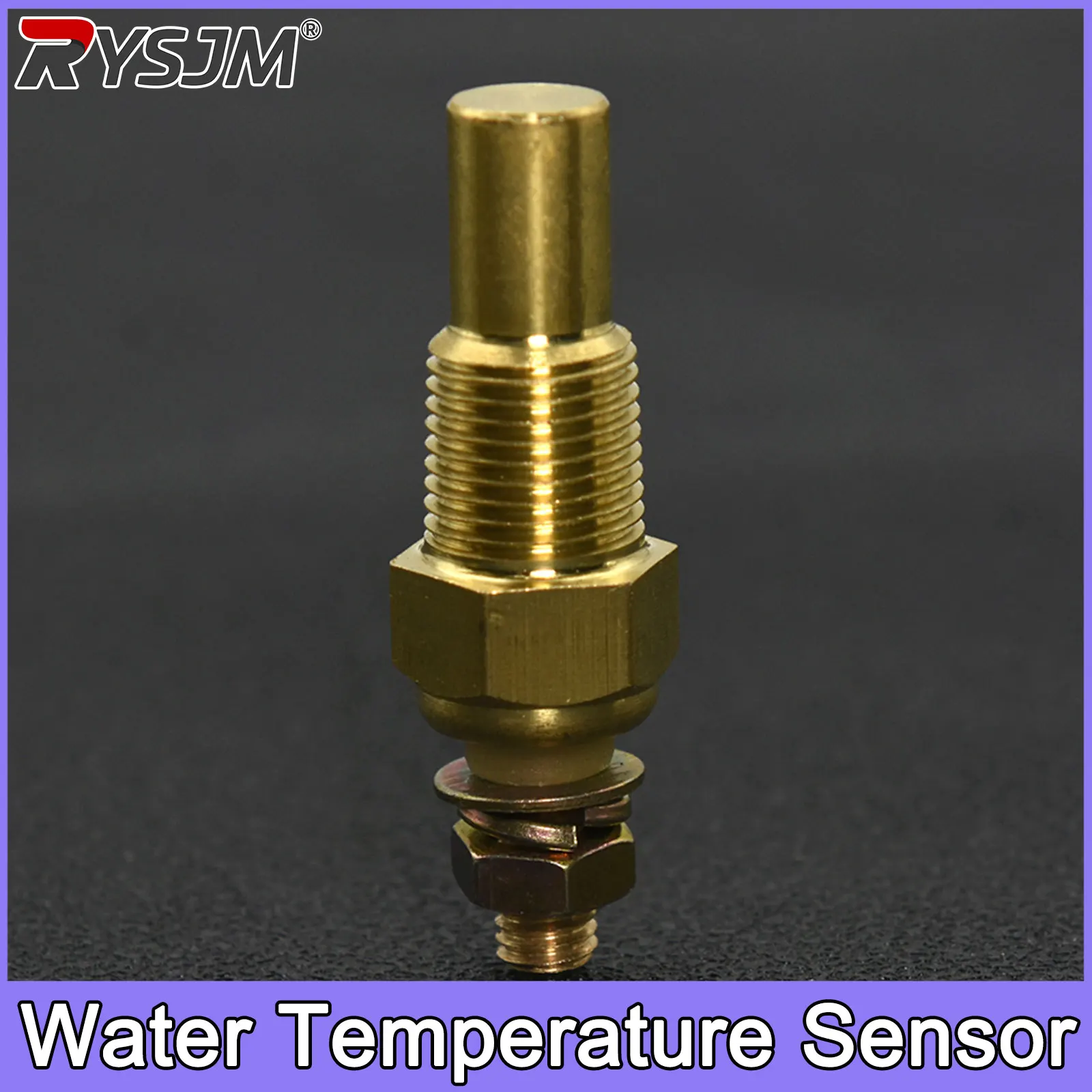 Water Temperature Sensor 1/8 NPT 10mm Thread Diesel Engine Oil Temperature Sensor for Car Meter Generator Set Water Temp Sensor