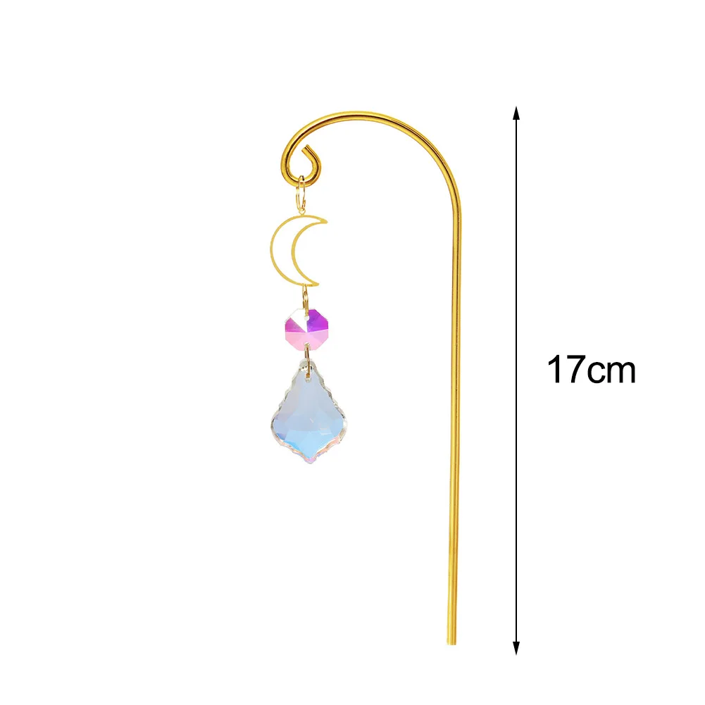 4 PCS Iron Flower Pot Embellishments 17cm for Garden Balcony Decoration Gold Silver Finish Rainbow Sunlight Effect