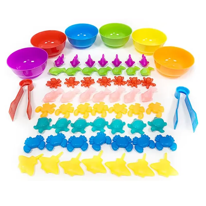 동물 인식 몬테소리 감각 교육 장난감 무지개 정렬 매칭 게임 학습 및 훈련 미세 운동 기술 소년 소녀 선물