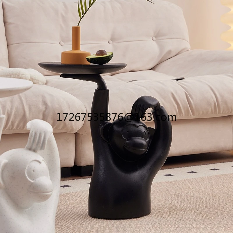 

Creative sofa bedside small edge table Nordic creative monkey coffee table plastic small apartment simple corner table