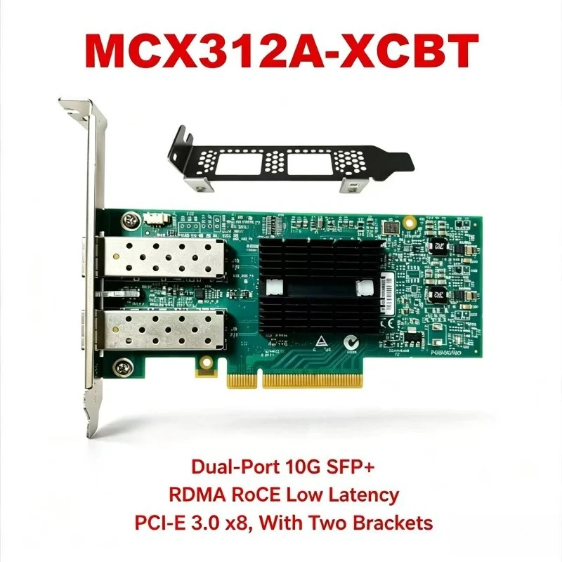 Original For  Mellanox CX312A MCX312A-XCBT 10G Dual-Port Ten Gigabit Optical Fiber Network Adapter 100% Tested