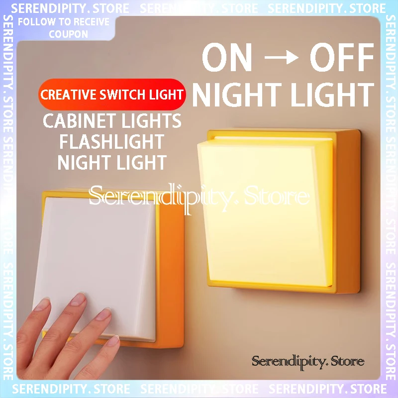 New Rechargeable Night Light Bedroom Bedside Sleep Creative Switch Light With Magnetic Wall Light For Simple LED Lighting 2024