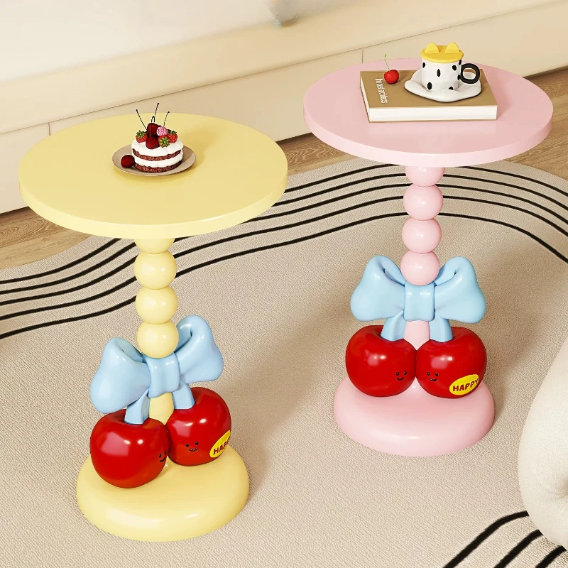 Dopamine Nordic Pink Cute Side Table Modern Coffee Designer Space Saving Small Table Funky Colorful Living Room Furniture
