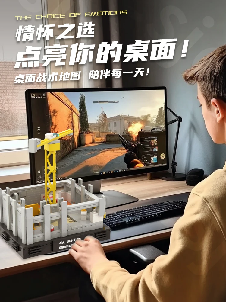 نموذج مكعبات بناء خريطة الدوار CS2/CSGO الأصلية - لعبة ميرش القابلة للجمع، هدية الألعاب وزخرفة تمثال المكتب