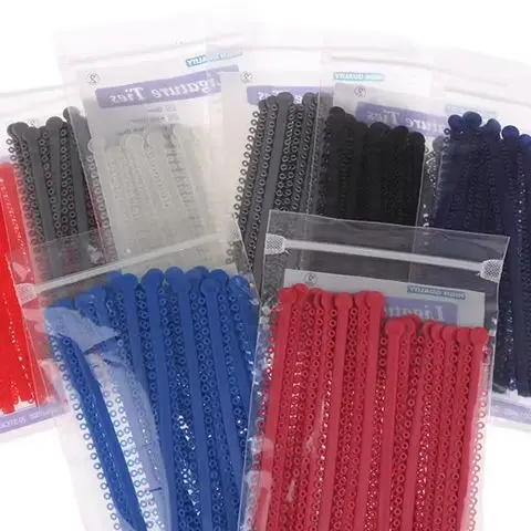 20 Sticks Colorful Dental Orthodontic Elastic Ligature Ties Bands for Brackets Braces - Dental Orthodontics Treatment Supplies