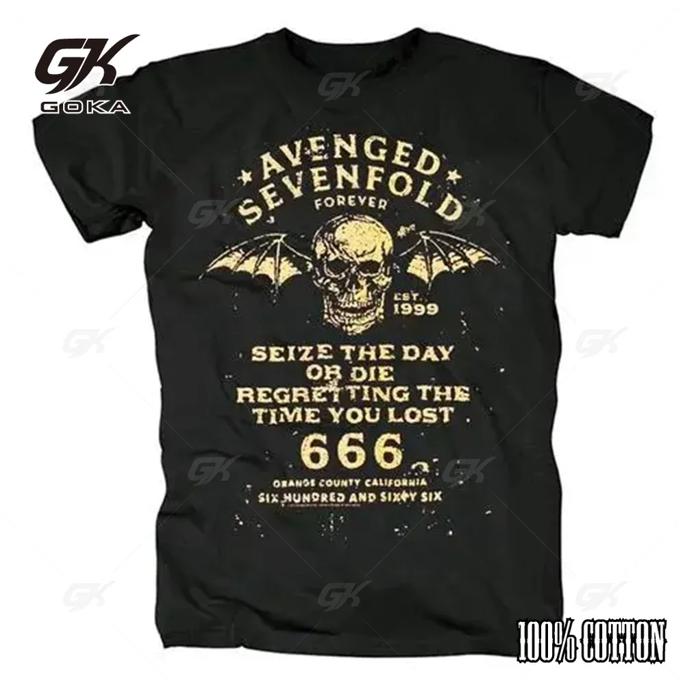 Harajuku Metalcore Avenged Sevenfold Rock T Shirt Hip Hop Streetwear T Shirt Heavy Metal men Plus Size T Shirt