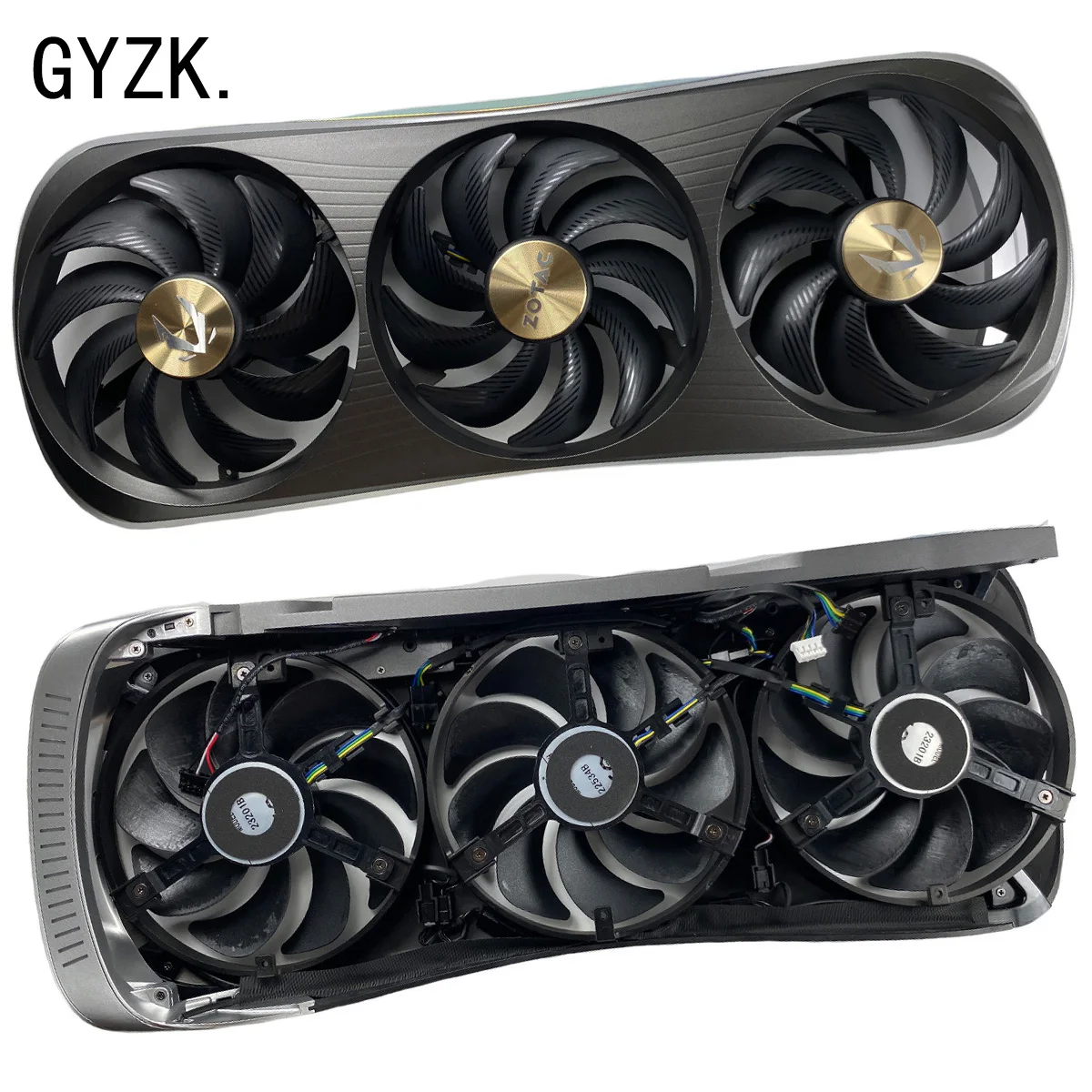 New For ZOTAC GeForce RTX4080 4080S 4090 AMP EXTREME AIRO Graphics Card Replacement Fan Panel with fan set