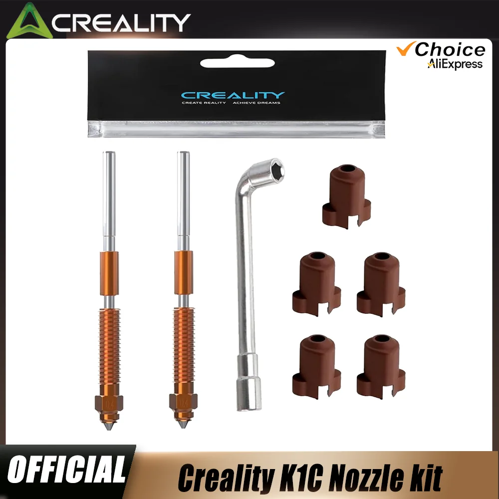 

Creality Original K1C Nozzle 0.4mm, Unicorn Quick-Swap Nozzle Kit 5x Silicone Sock for K1C/K1 Max/K1 SE/Ender 3 V3/V3 plus