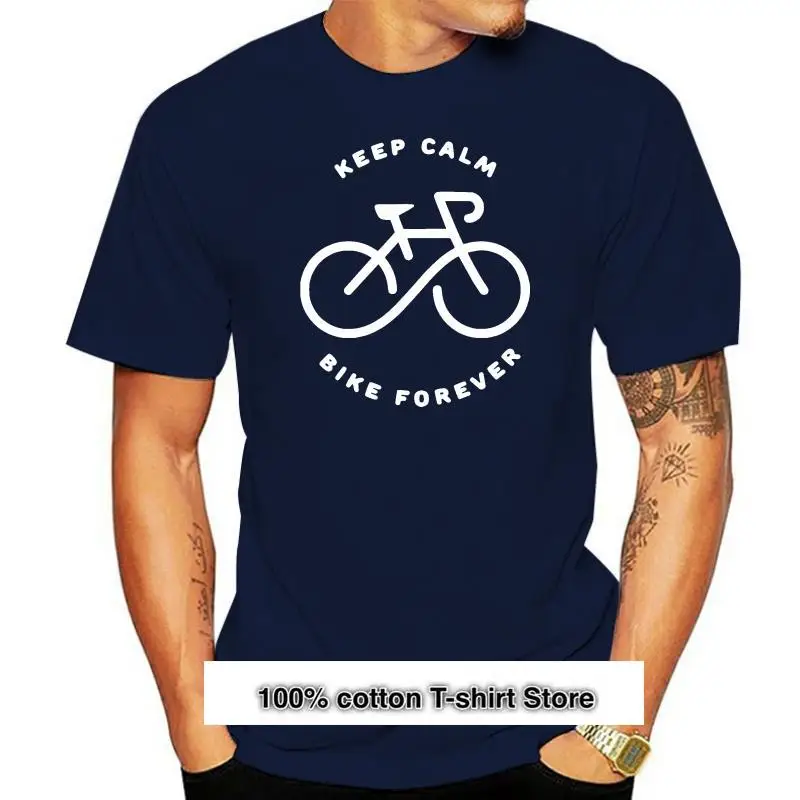 Keep Calm Bikeed Forever-Camiseta suave para hombre, camiseta de ciclismo con cubierta, camiseta de vacaciones