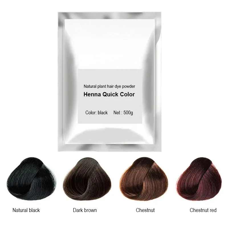 

500g Henna Quick Color Powder Plant Dye Covers White Hair Indian Dye Black Chestnut Dark Brown Nourishing