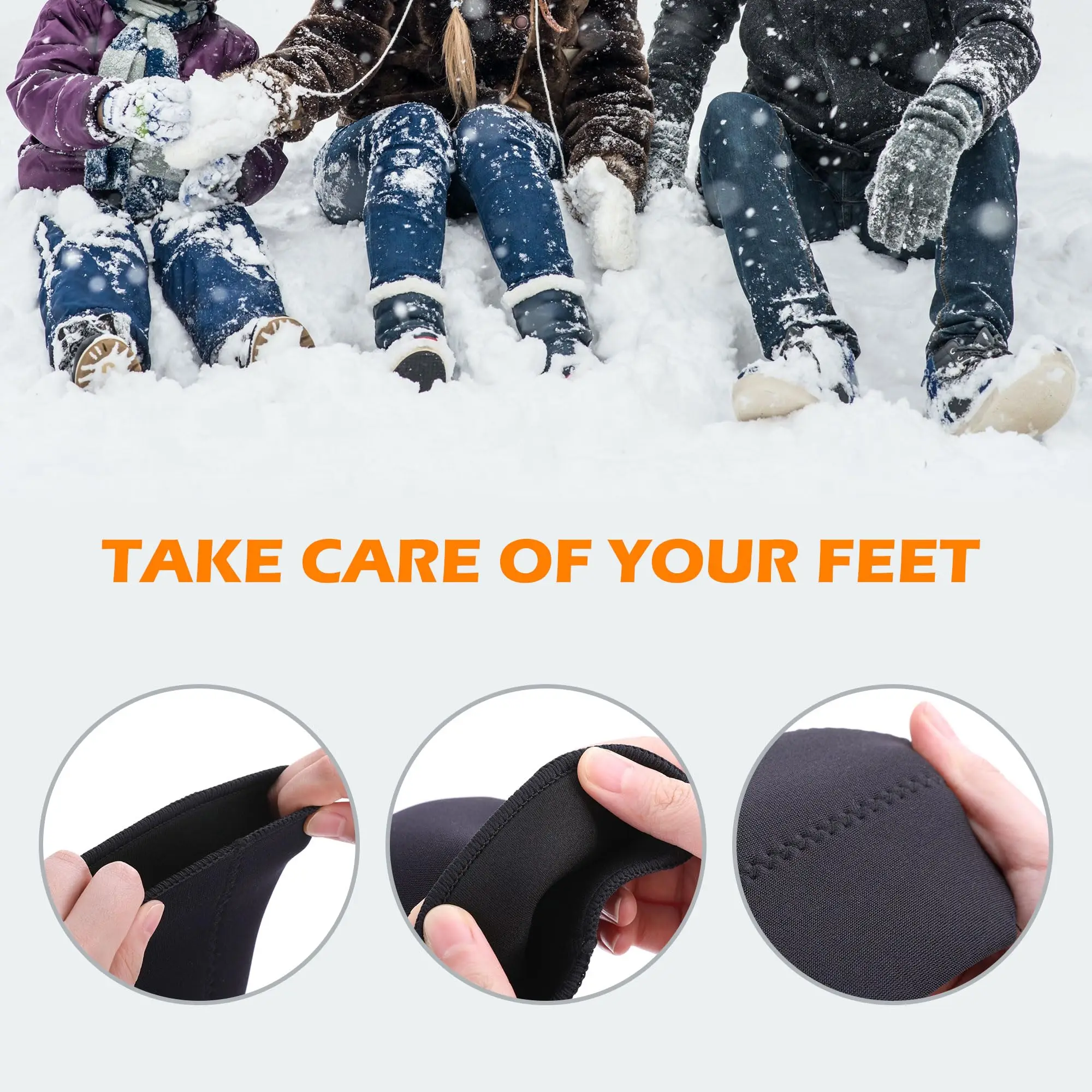 Neoprene Toe Warmers- Toe Covers Toe Warmer Booties- Thermal Foot Toe Caps Socks for Winter