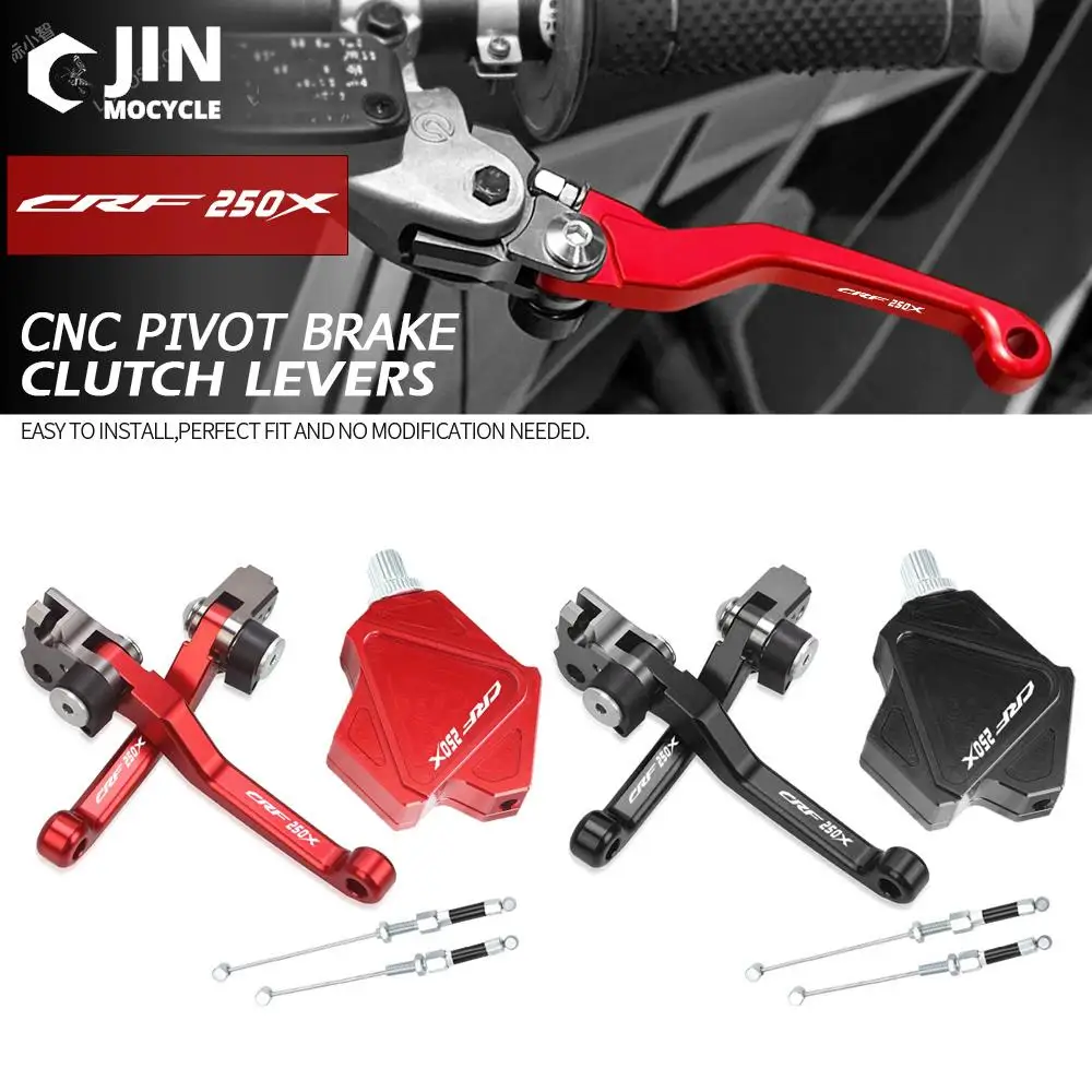 Dirt Bike CNC Brake Clutch Levers Stunt Clutch Pull Cable Lever Replacement Easy System For HONDA CRF250X 2005 -2018 2017 2016 