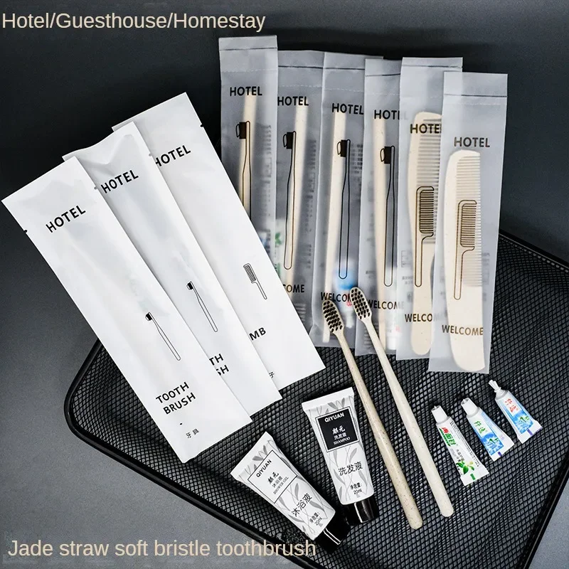 Disposable Toothbrush Wholesale, Hotel Hotel Special Soft Bristle Toothbrush Toothpaste Set, B&B Household Disposable Comb 50PC