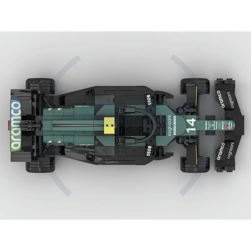 Bouwsteen MOC-179012 MOC-F1 Raceauto Amr24 Kleine Auto Speelgoed, Assemblagemodel 290 Stuks Kinderen Verjaardagscadeau Kerstspeelgoed Geschenken