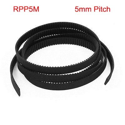 

RPP5M 10mm 12mm 15mm Width 5mm Pitch Open Loop End Black Rubber Printer Cogged Groove Linear Motion Cut Synchronous Timing Belt