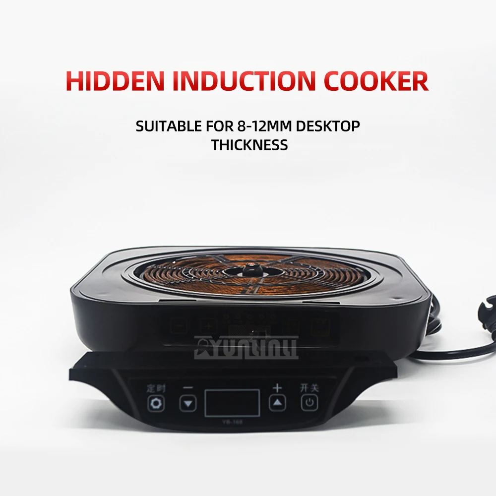 

220V Slate Hidden Induction Cooker Single Wire Control Hotpot Cooker Kitchen Cooking Appliances