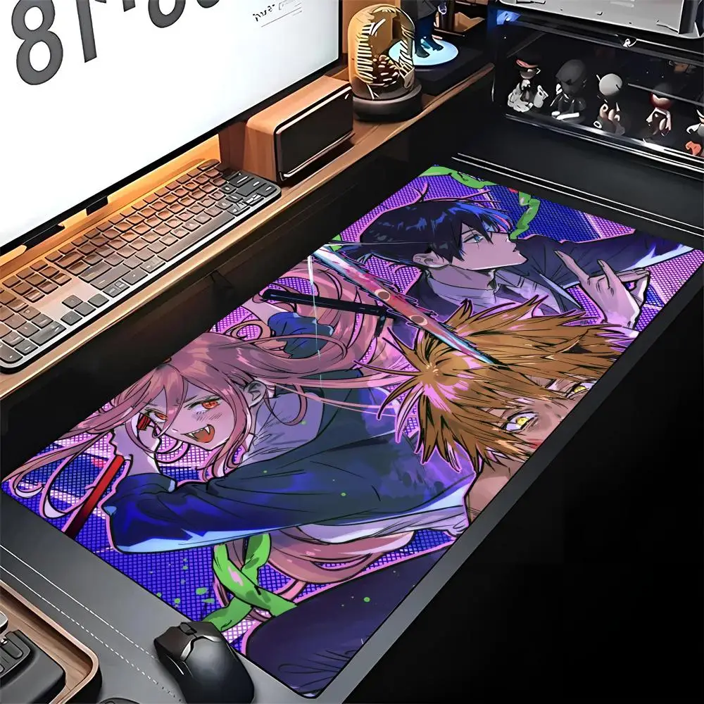 

ChainsawS Man Mouse Pad Edge Big Gaming Locking Computer Valorant Gamer Large Rubber Art Mousepad Laptop Desk Mat