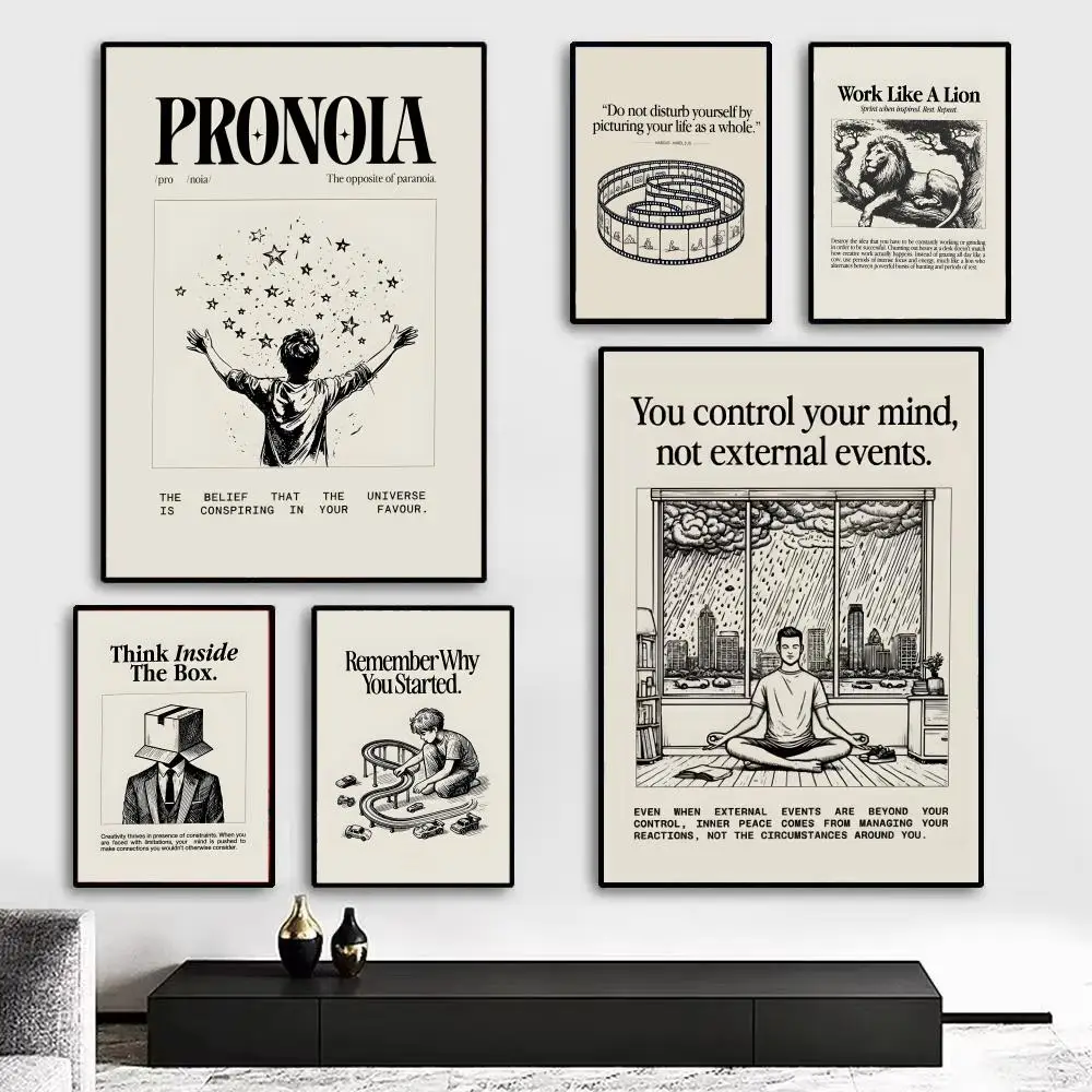 Wohnkultur, Zitate über Lebenshaltung, Poster, Kunstdruck, Wanddekoration, ideal für Wohnzimmer, Schlafzimmer, Bar, Salon und als Geschenk für zu Hause