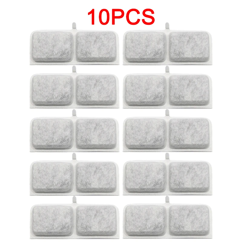 10pcs Cat Water Fountain Filter Replacement Filters for Wireless Sensor Cat Dog Water Fountain Activated Carbon Filters