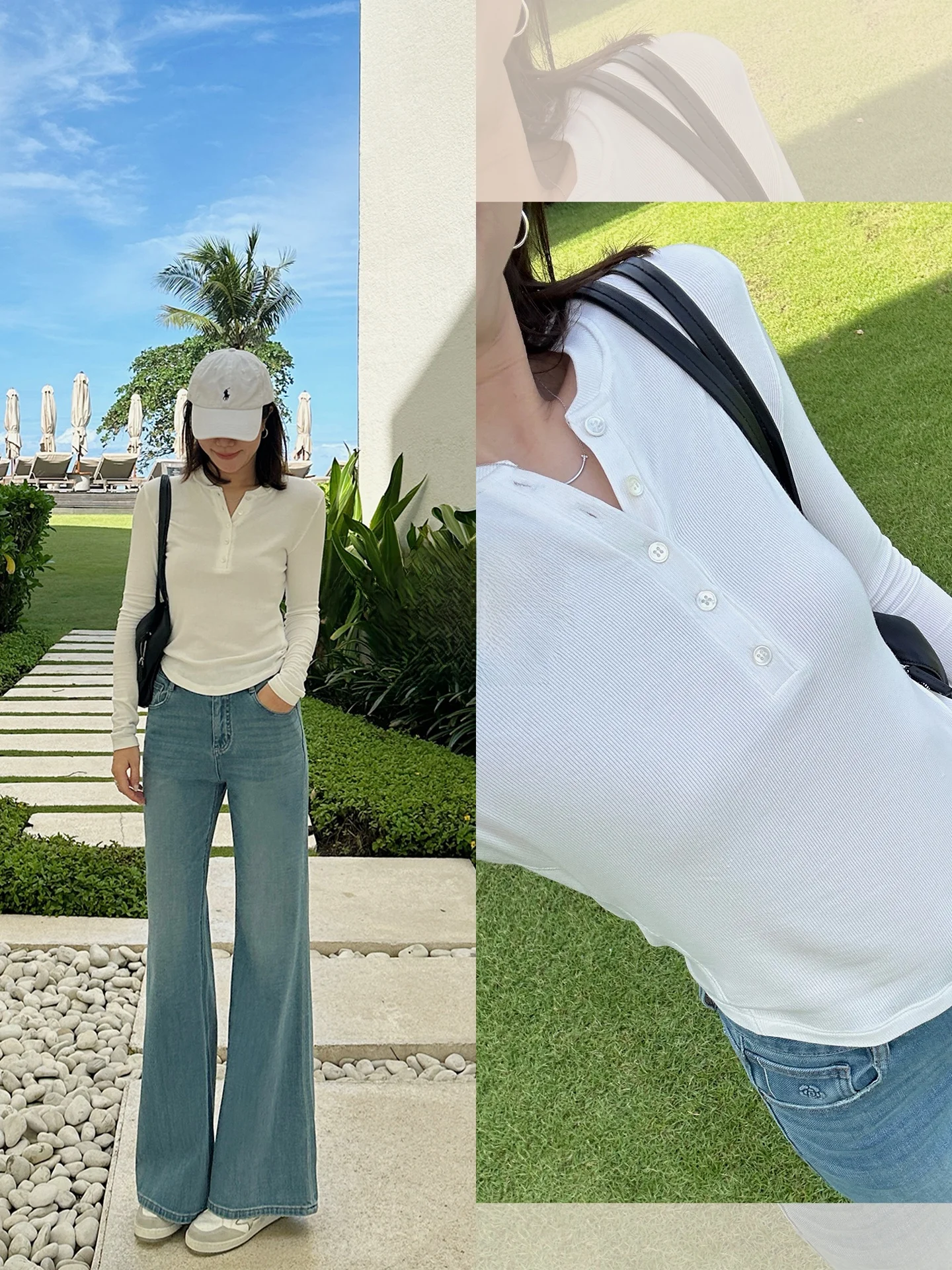 

Slim Fit Modal Long Sleeve T-Shirt Women's Casual Style Henry Shirt Elastic Fabric Show Thin Long Shoulder Regular Length T-S...