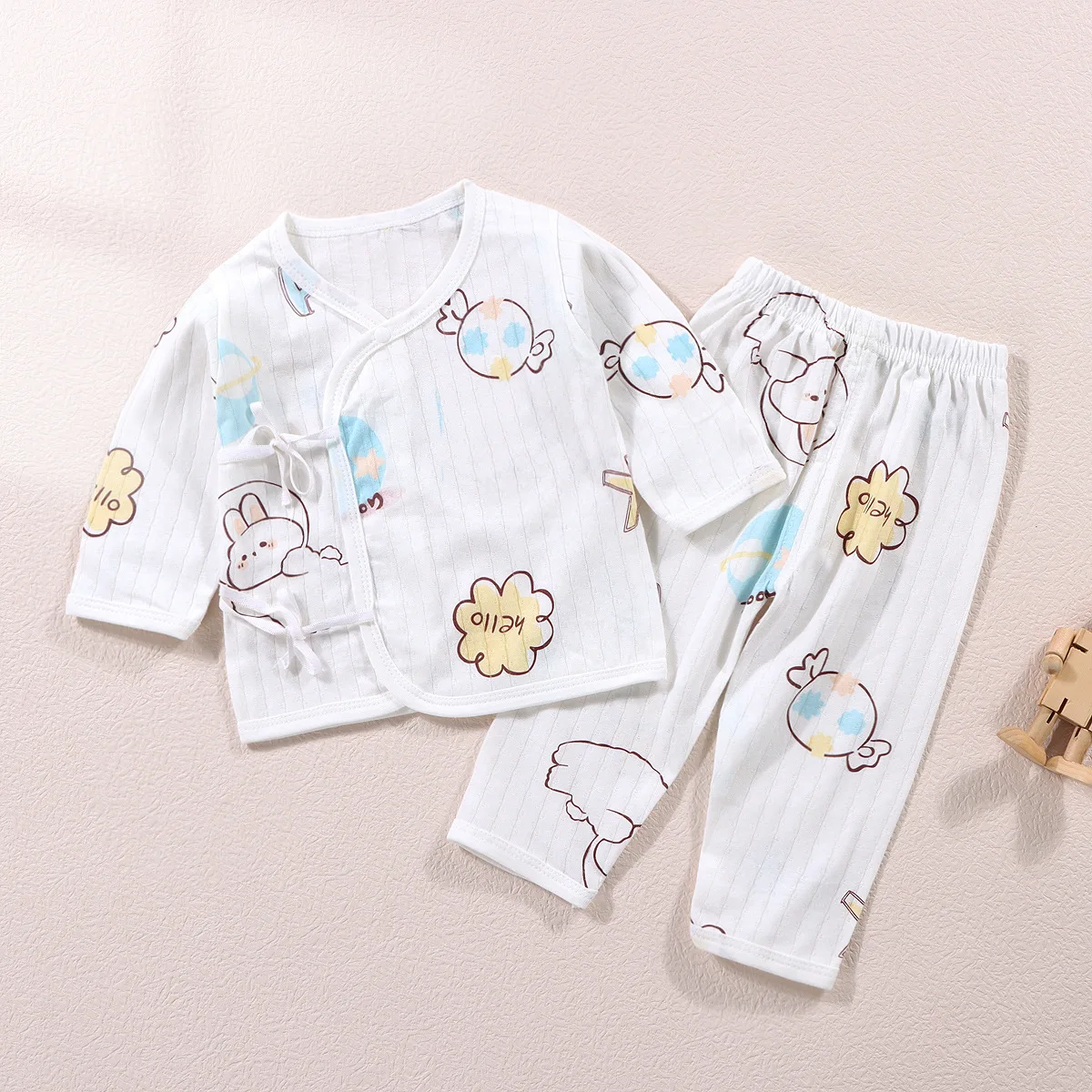 Summer Autumn Children Home Clothing Pajamas Baby Underwear Set Thin Section Kids Clothes Boys Girls Two-piece Clothe Set