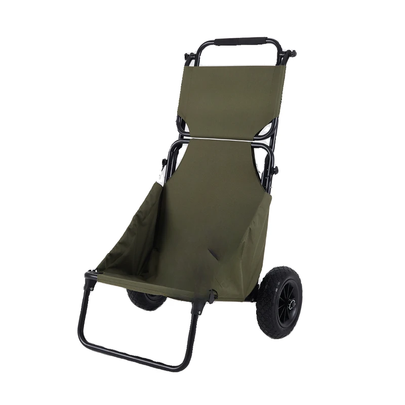 

Folding cart outdoor, camping fishing, storage camping chairs, portable handling, shopping travel, small trailer aluminum alloy
