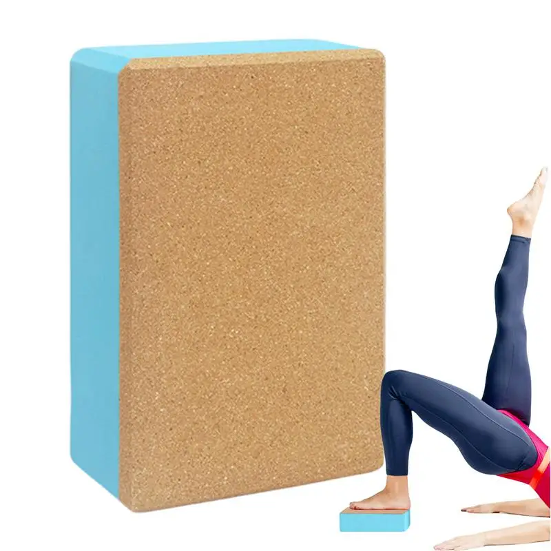 Cork Yoga Block Non Slip High Density Exercise Block Soft Portable Exercise Blocks Indoor & Outdoor Yoga Accessories