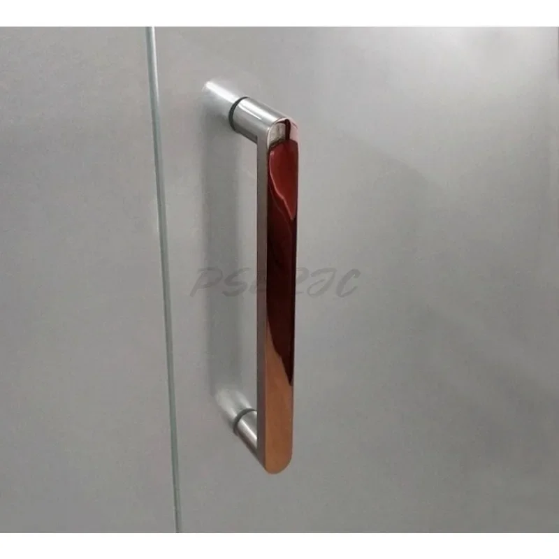 1 Pair/set of Household 304 Stainless Steel Square Tube Handles Store Shower Door Handle Hole Distance