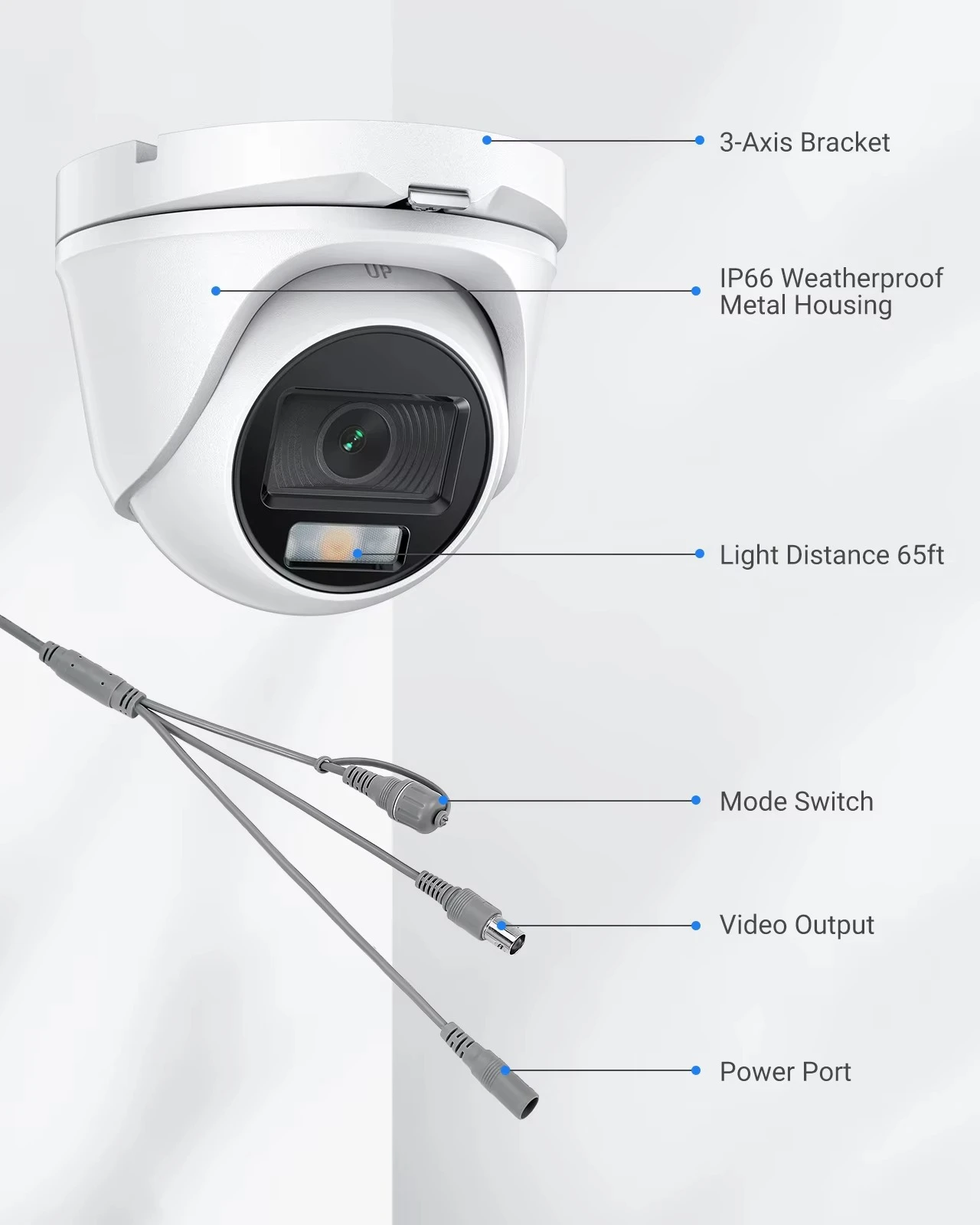 ANNKE 1080P 2MP داخلي عالي الوضوح TVI برج أمان معدني اللون vu OurHours للرؤية الليلية نظام مسجل رقمي