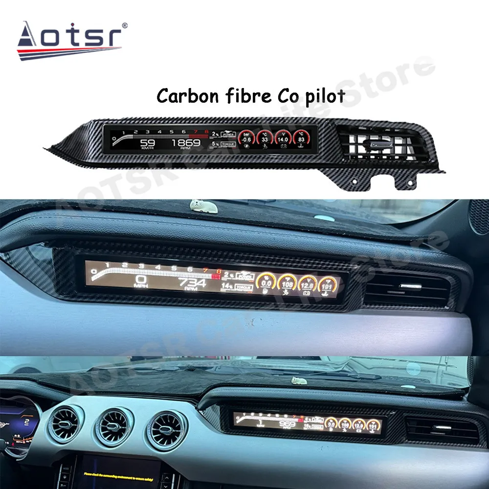 Co pilot Car Odometer Digital Cluster Virtual Cockpit For Ford Mustang 2015-2021 Speed Digital Meter Screen Co-pilot