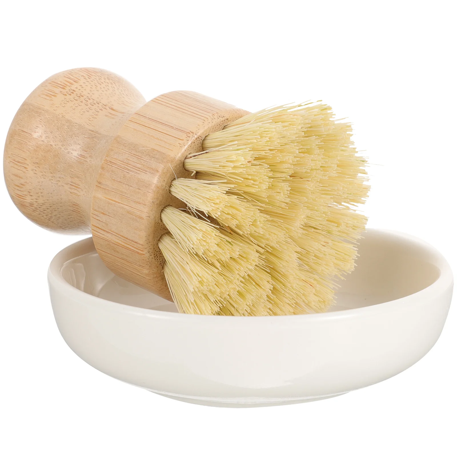 

Kitchen Cleaning Brush Pot Wash Electric Scrub with Holder Washing Scrubbing Sponges Ceramics