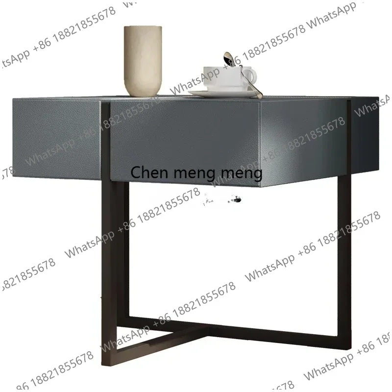 B567 Italy imported matte cloth bedside table Italian minimalist bedroom bedside cabinet