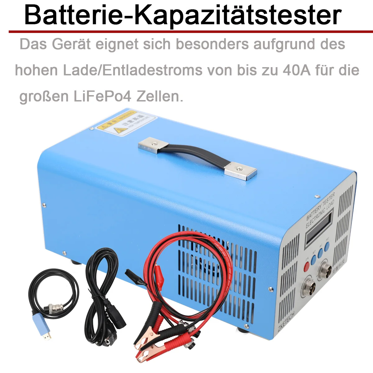 EBC-A40L Tester di capacità della batteria Tester di capacità della batteria ad alta corrente Carica e scarica Ingresso ad alta precisione 40A 220V