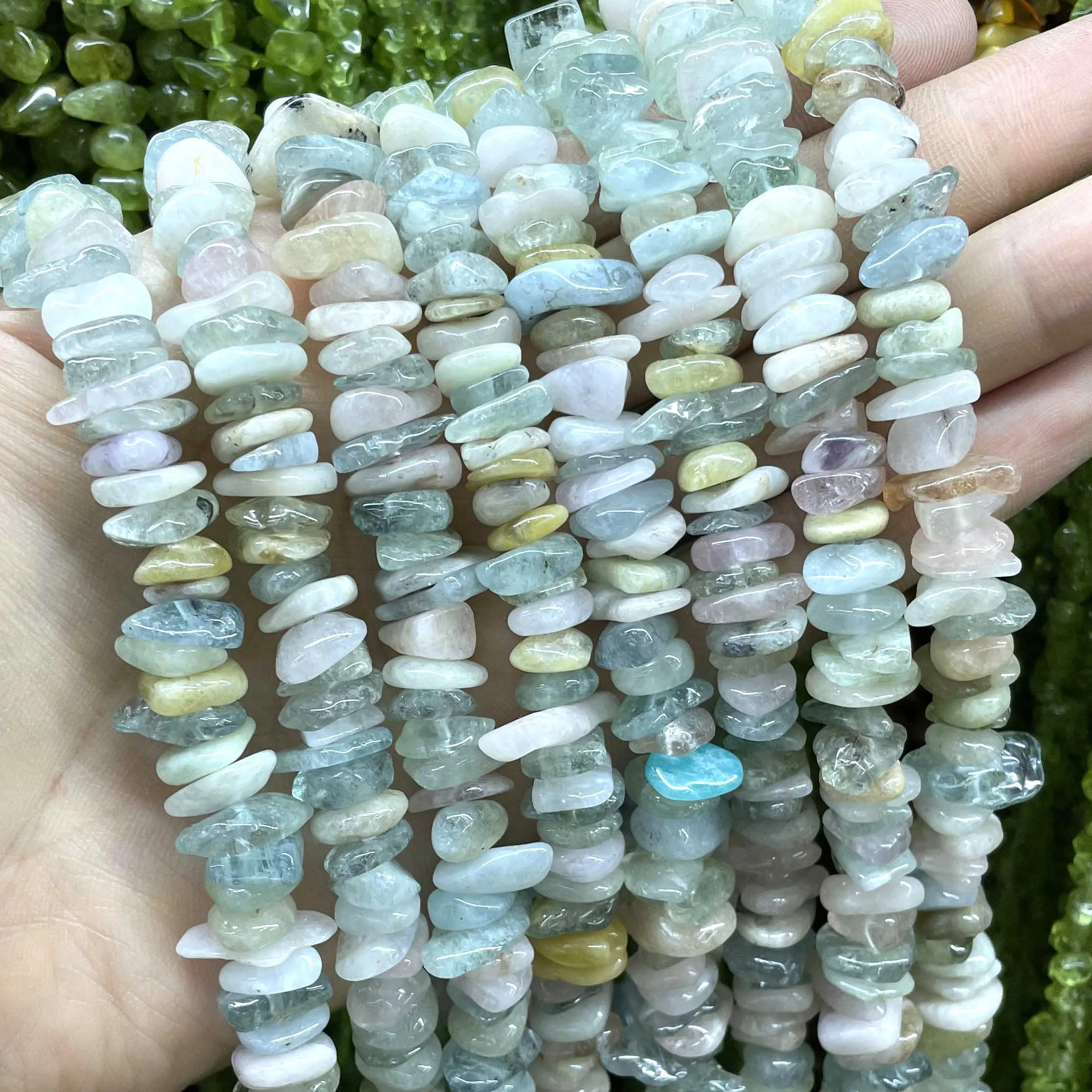 8-12MM Natural Stone Jasper Amethyst Crystal Lapis Lazuli Loose Spacer For Jewelry Making DIY Bracelet Necklace Materials