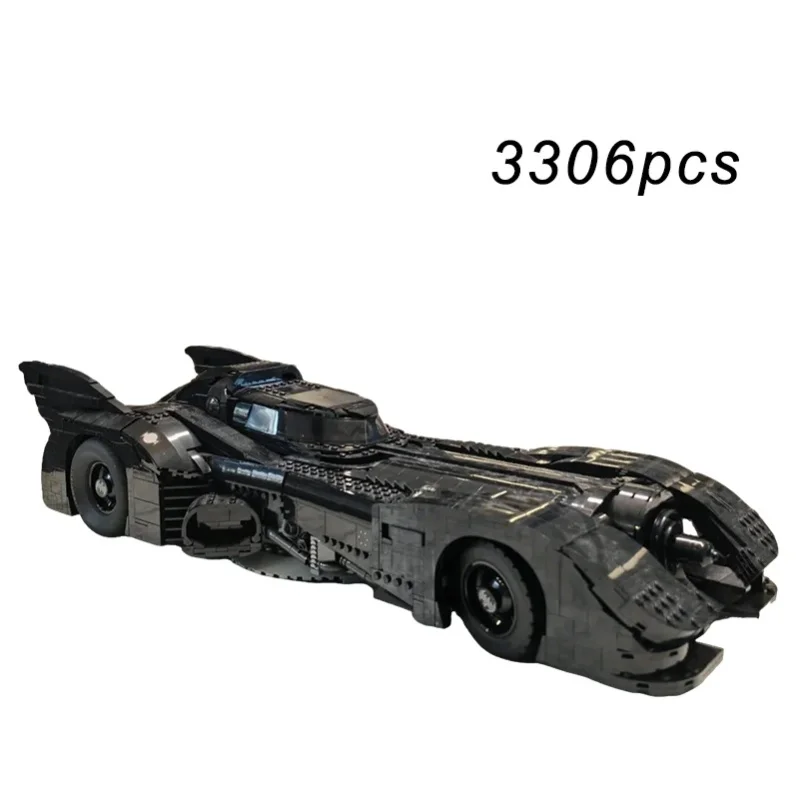 3306 Teile Klassische Film-Batmobile Modellbausatz DIY Auto-Bausteine Spielzeug Kompatibel mit Set 76139 Geburtstagsgeschenke für Erwachsene