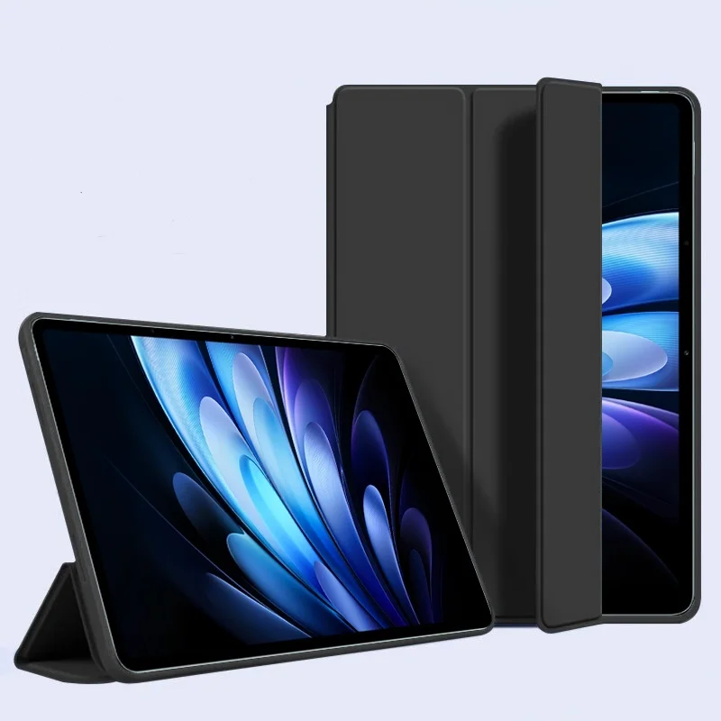 

For Vivi Pad Pad 5 Pro Case 2025 Tri-Folding PU Leather Soft Silicone Tablet Cover for Vivo Pad5 Pad 5 Pro 13 inch Cover