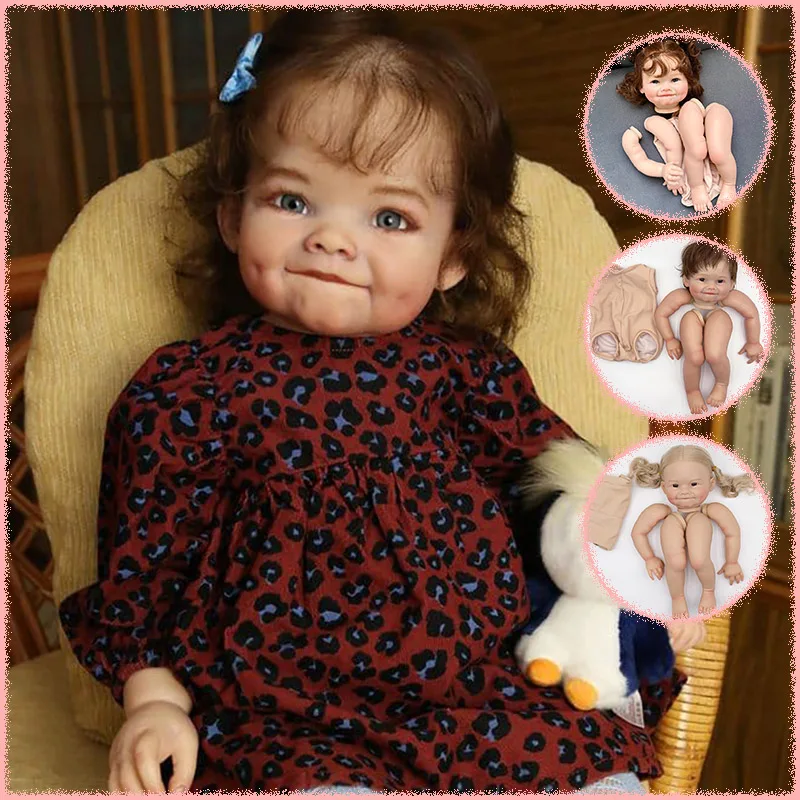 23inch Hand Root Hair Awake Reborn Raya Doll Kit Unassembled Lifelike Multiple Layers Painting Doll Parts Collectible For Gift