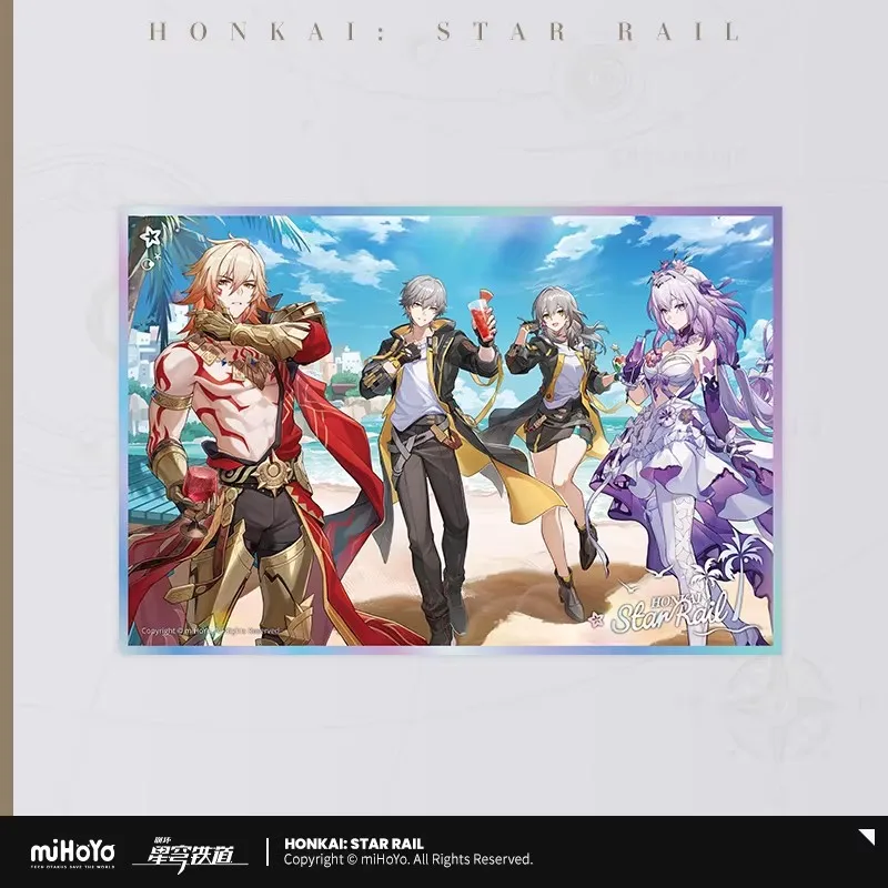 

Официальные лицензионные аниме-сувениры miHoYo Honkai: Star Rail — летняя серия с фруктовыми ароматами, акриловые цветные бумажные украшения