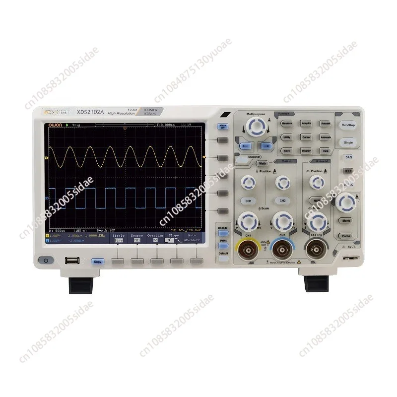 Digital Oscilloscope 100M XDS2102A Dual Channel Storage 12 Bit High Precision for Lab Repair Electronic Testing