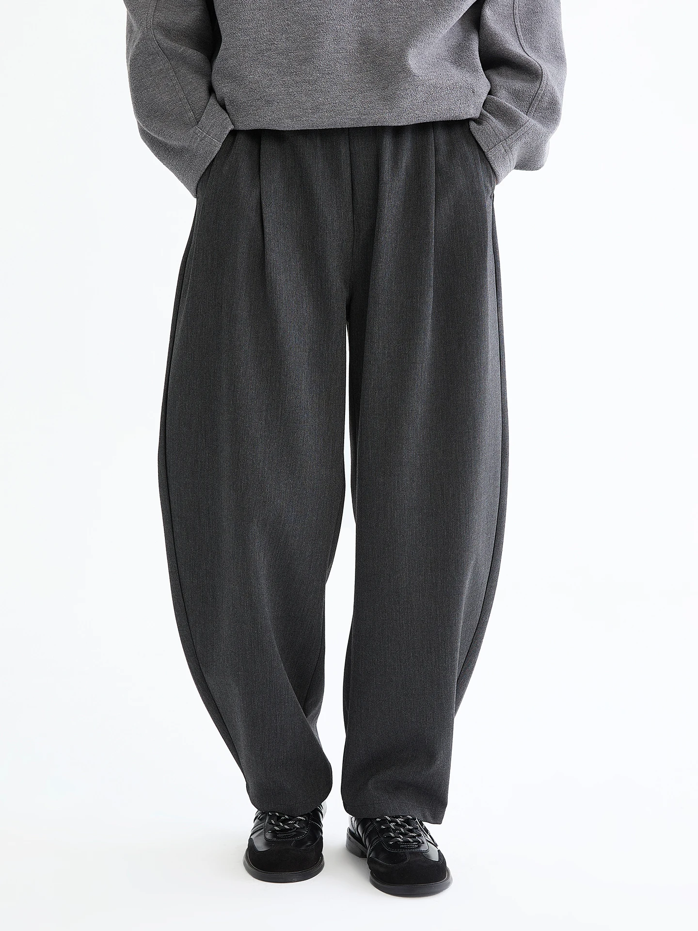 

Шерстяные широкие утолщенные повседневные брюки Scimitar, свободные брюки 2025 года, новые осенние и зимние драпированные длинные брюки