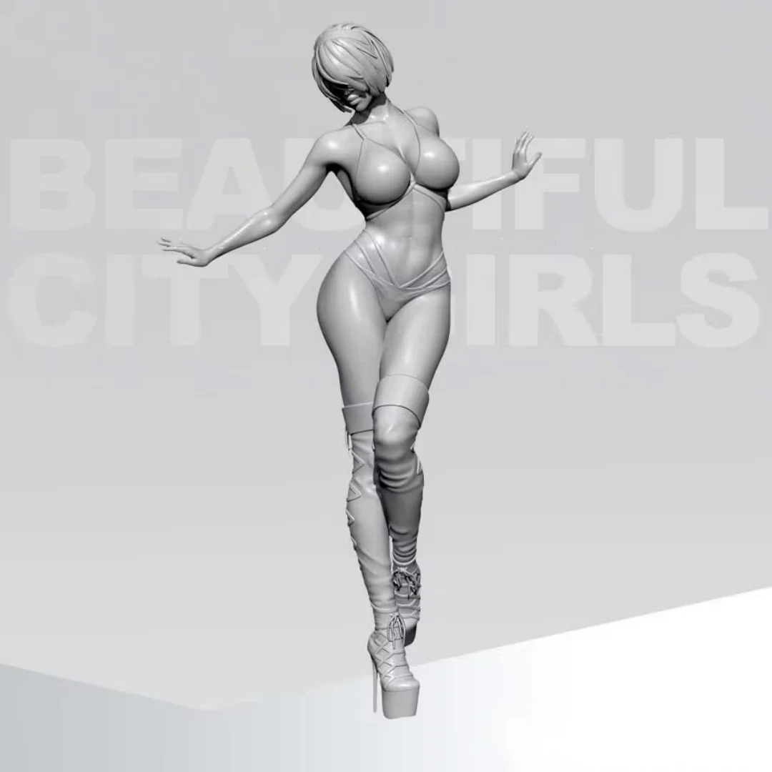 

1/24 Scale 75mm Height Resin Figure Fantasy girl female soldier Assemble Model Kit Unassembled and Unpainted 3D printing toys