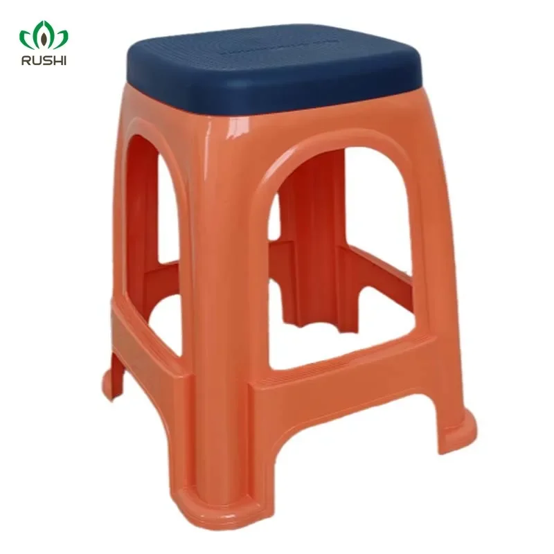 

Plastic Stool Thickened Home Chair High Stool Simple Bench Vulcanized Rubber Dining Table Synthetic Resin Square Stool Chair